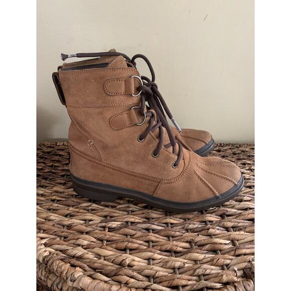 UGG Woman’s Boots Mid Calf Brown Suede 7.5 Preppy Princess Boho - Picture 1 of 8